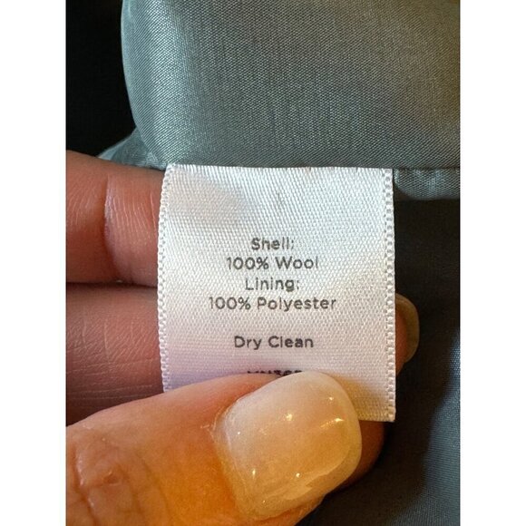 Talbots Blazer Women 12 Blue Teal Wool Double Breasted Shawl Collar Preppy - Picture 8 of 9